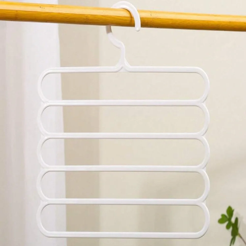 15Pcs White Multifunctional Closet Hanger, Anti-slip Multiple Trousers Layers
